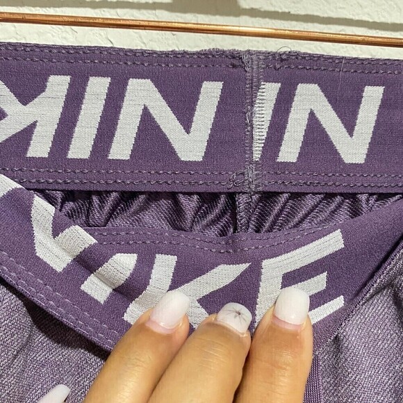 NikeDri-Fit Womens Athletic Shorts Pink Medium Mid Rise Elastic Waist Drawstring - Picture 6 of 8